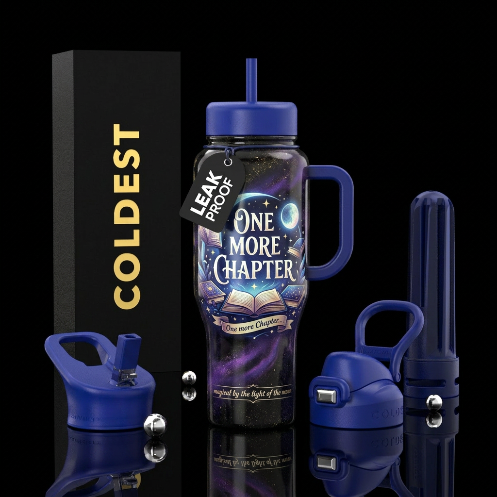 One More Chapter water bottle design
