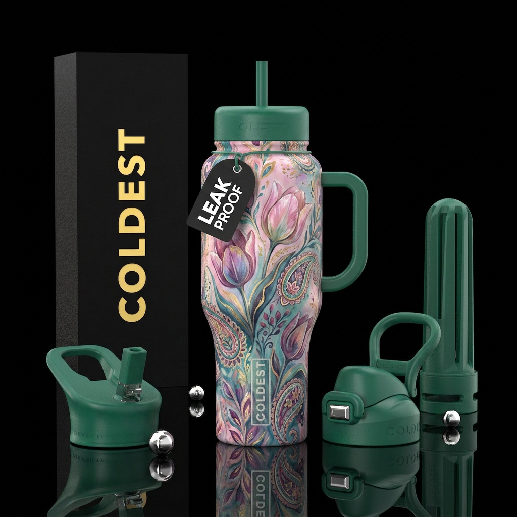 Tulip Whisperer water bottle design