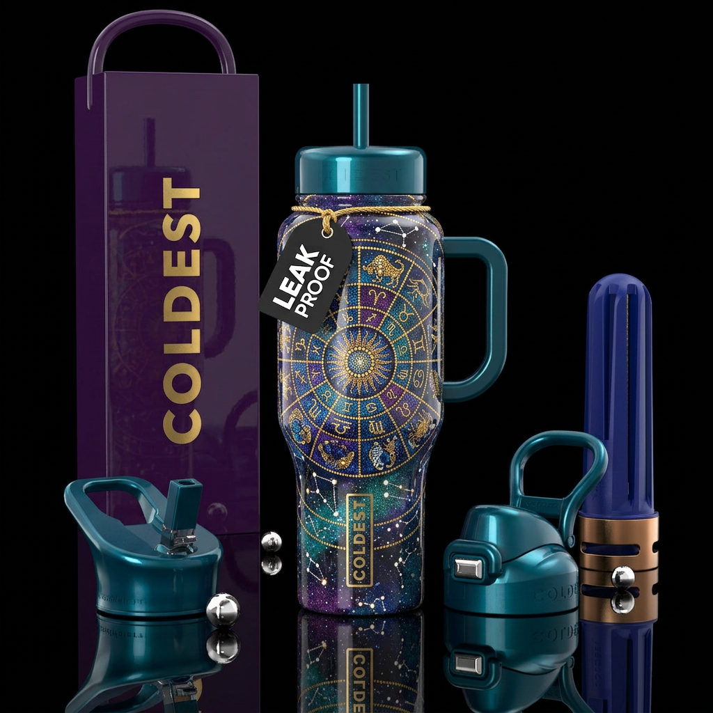 Zodiac Dot Art V1 water bottle design