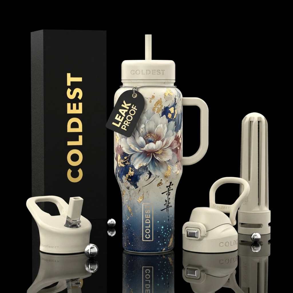 Misty Floral water bottle design