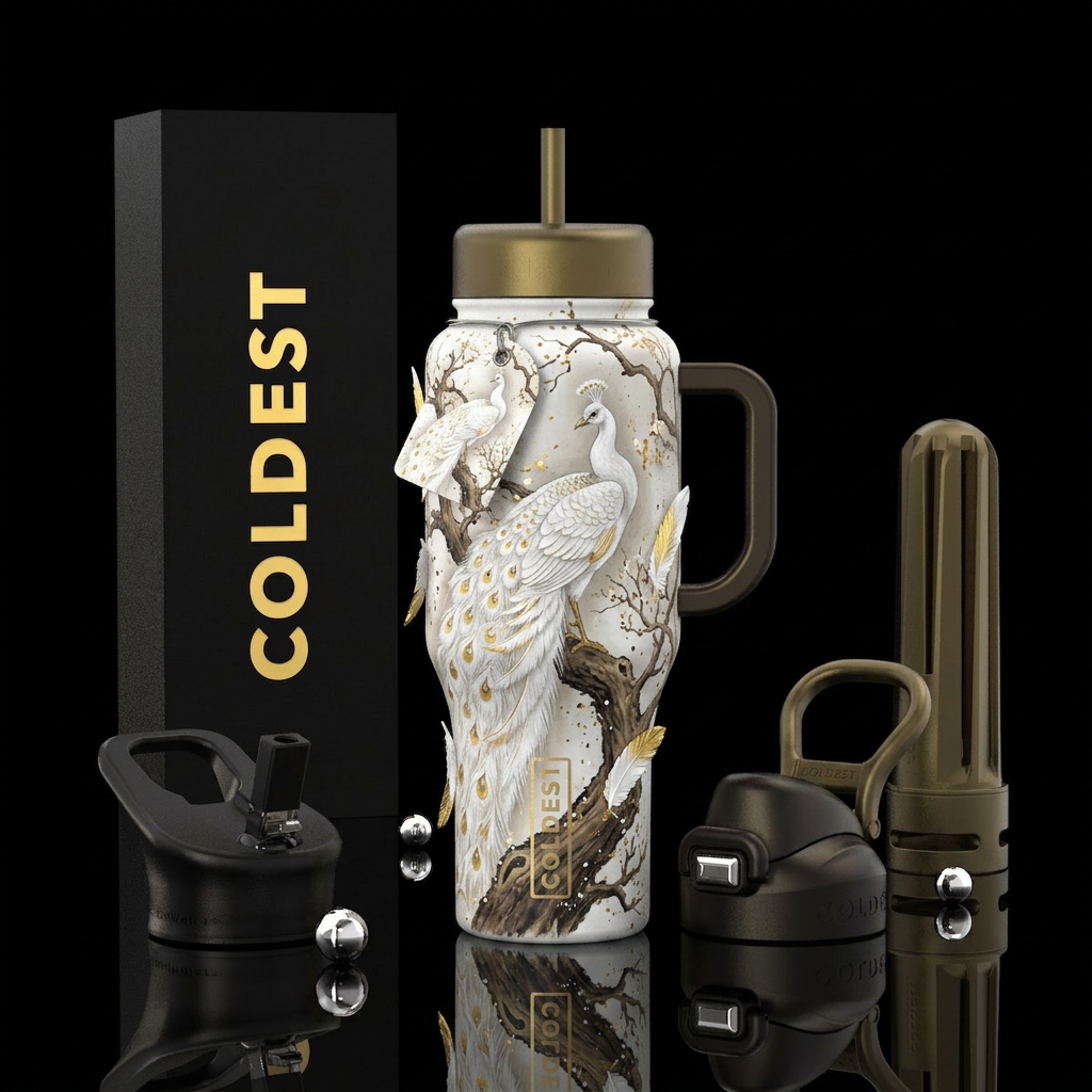 Lovely in White water bottle design