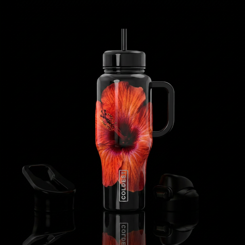 Hi-biscus! water bottle design