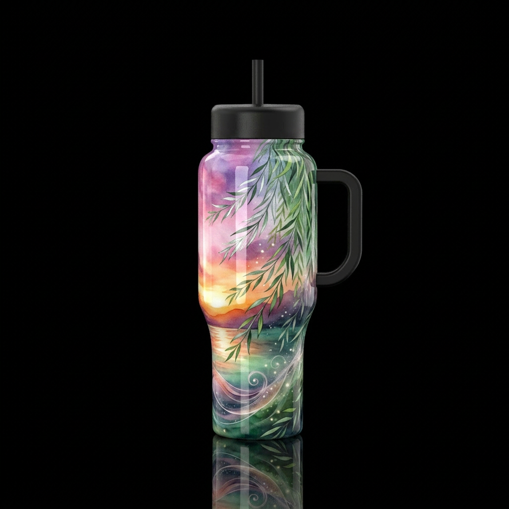Whispy Willows water bottle design