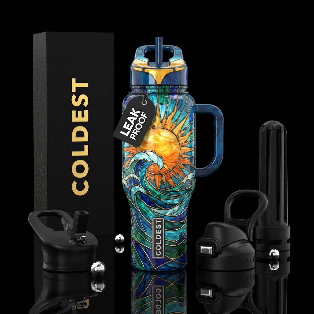 Let’s Get Away water bottle design