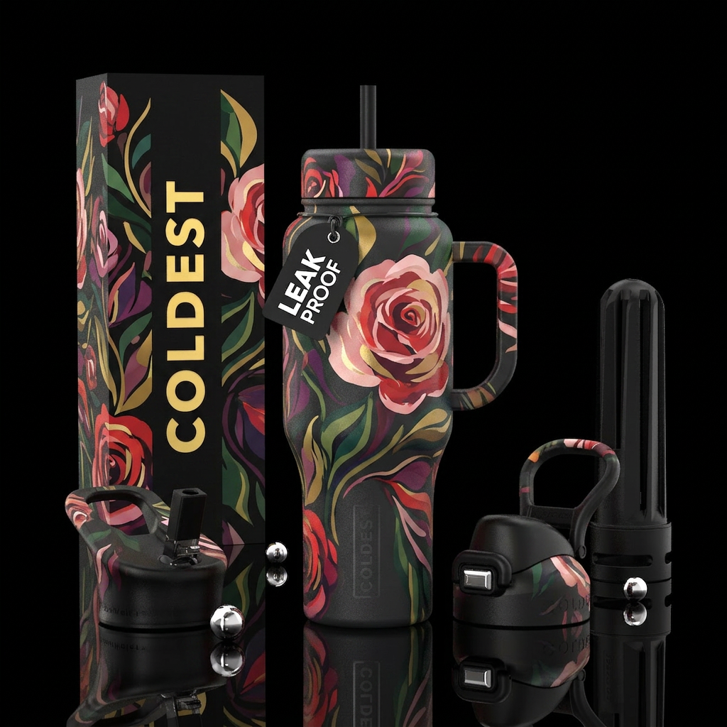 Flora Rosa water bottle design