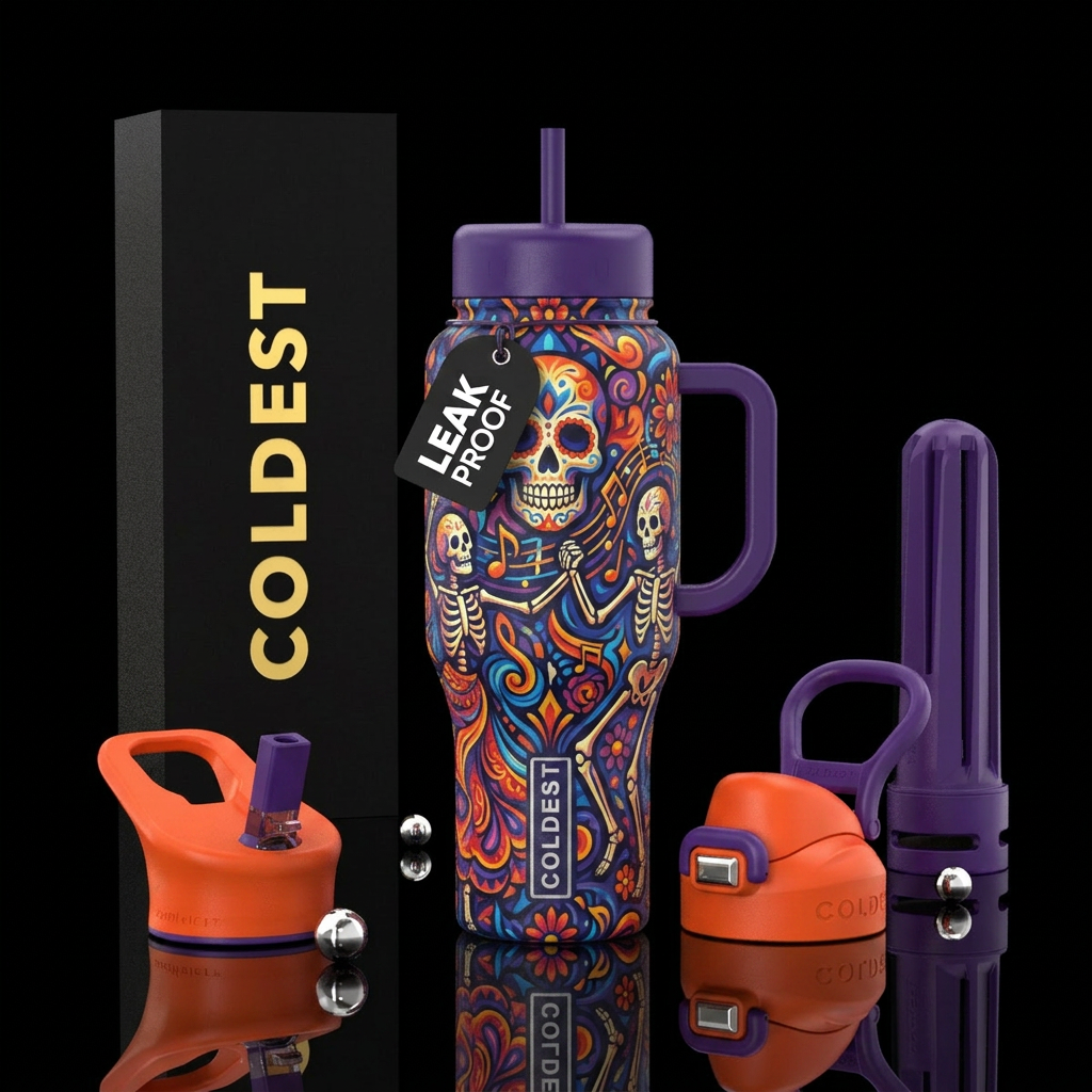 Skull Tango water bottle design