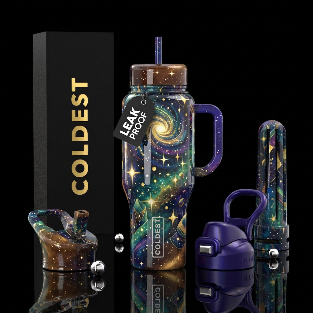 Vintage Celestial water bottle design
