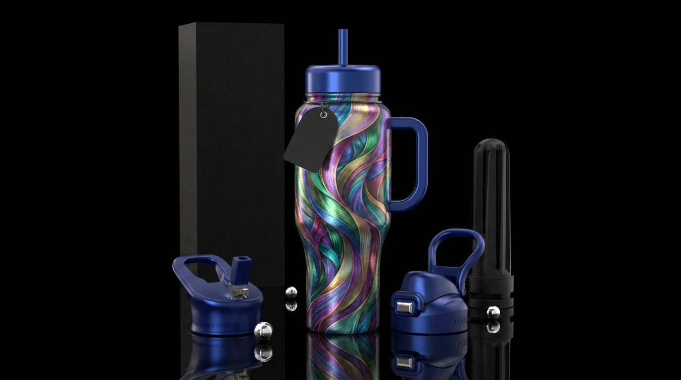 Beyond the ribbon water bottle design