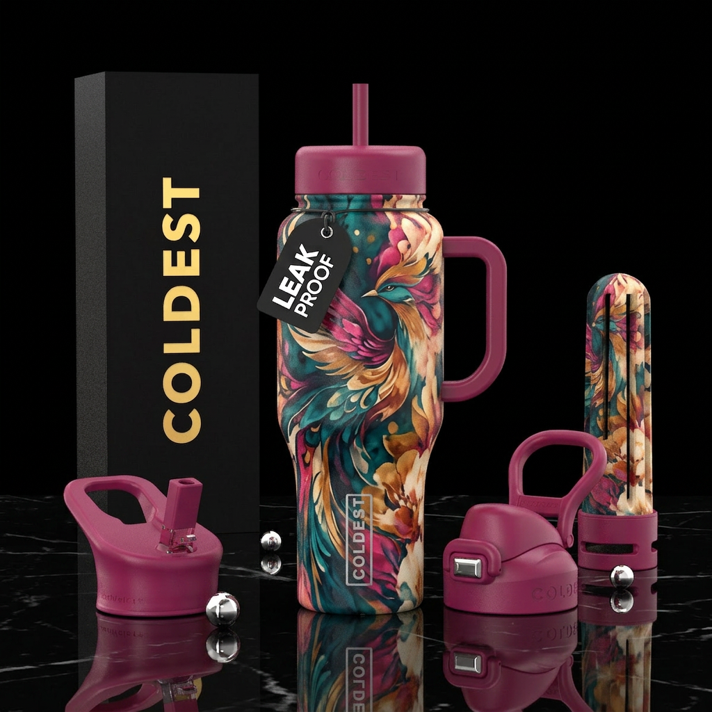 Birdsong Blossom water bottle design