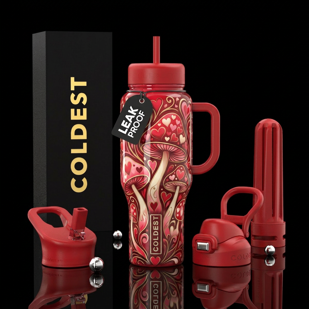 Mushy Valentines Love water bottle design