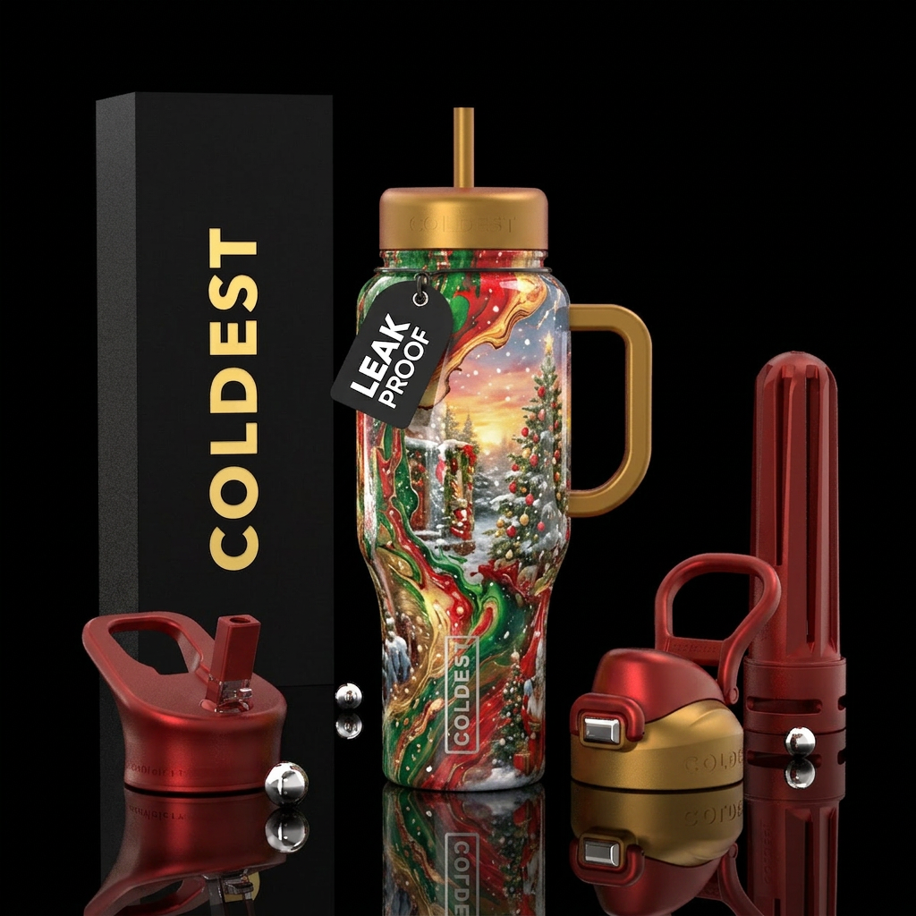 Christmas time water bottle design