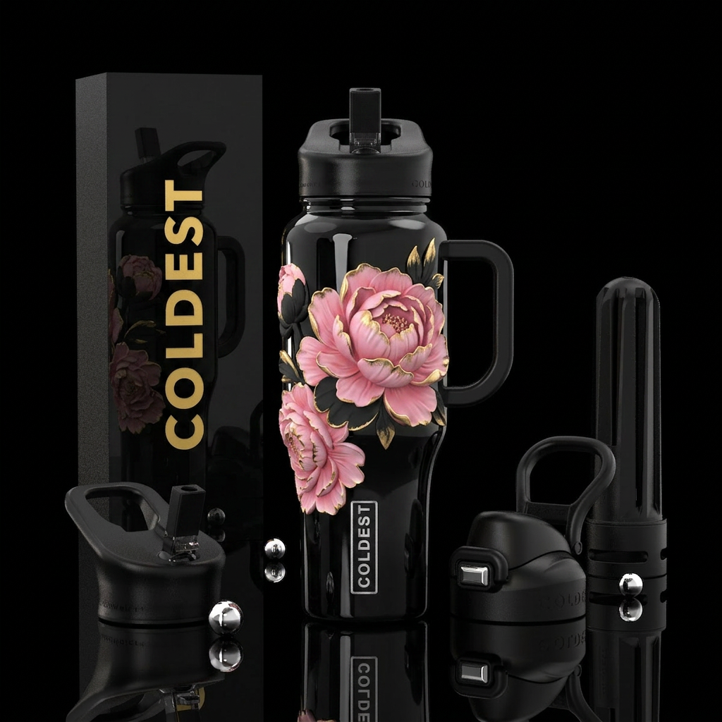 Pretty in Pink water bottle design