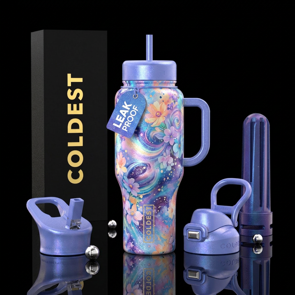 Spacy Floral water bottle design