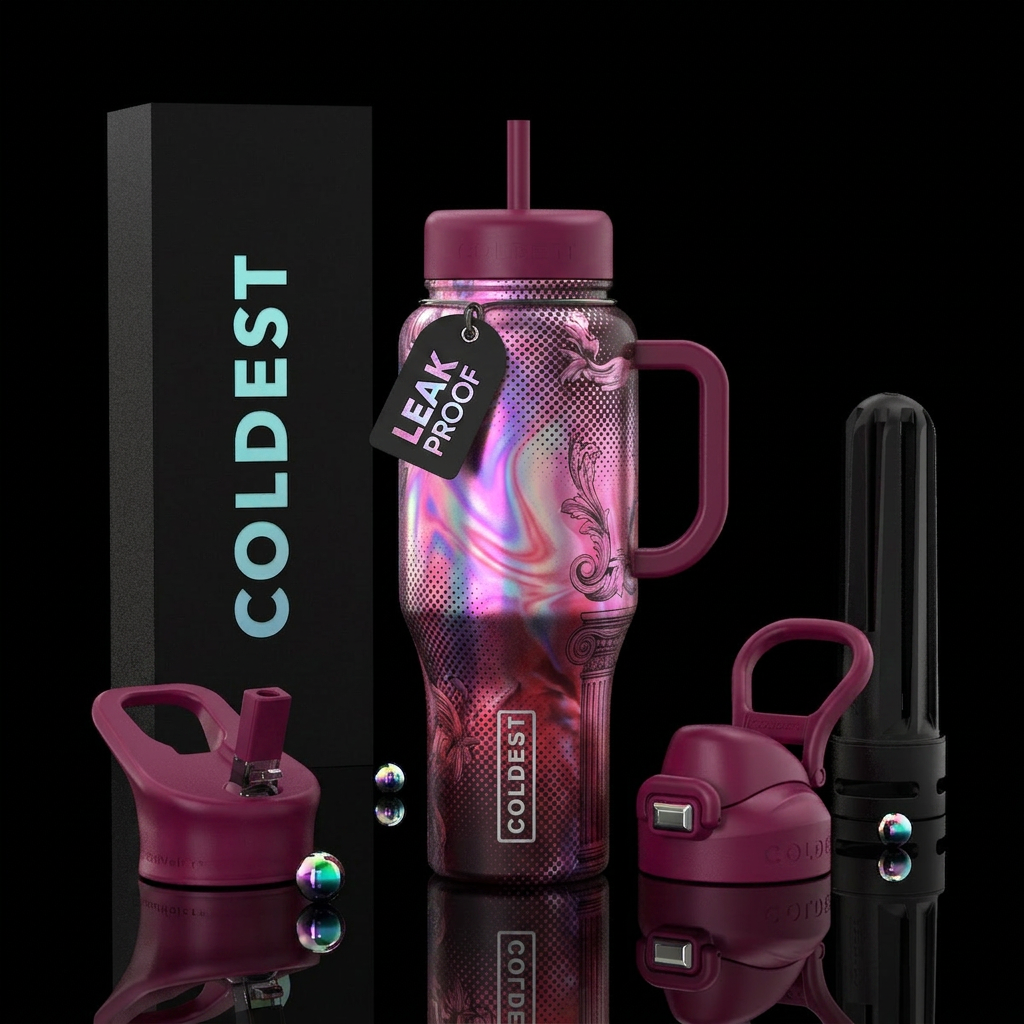 Rosebud water bottle design