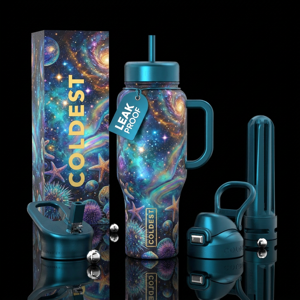 Tidepool stargazer water bottle design