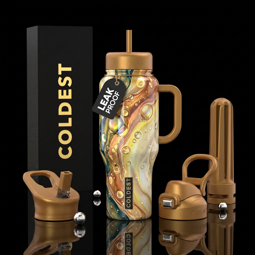 French Bubbly water bottle design