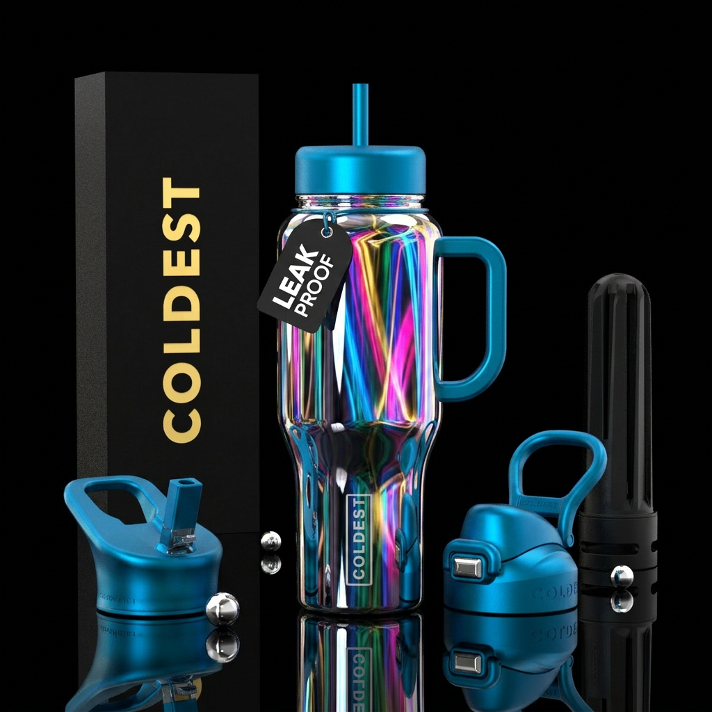 Mirror reflection Too water bottle design