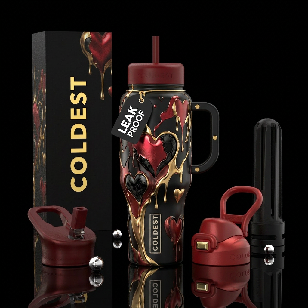 Valentine water bottle design