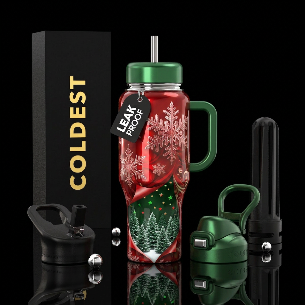 Oh glorious Christmas water bottle design