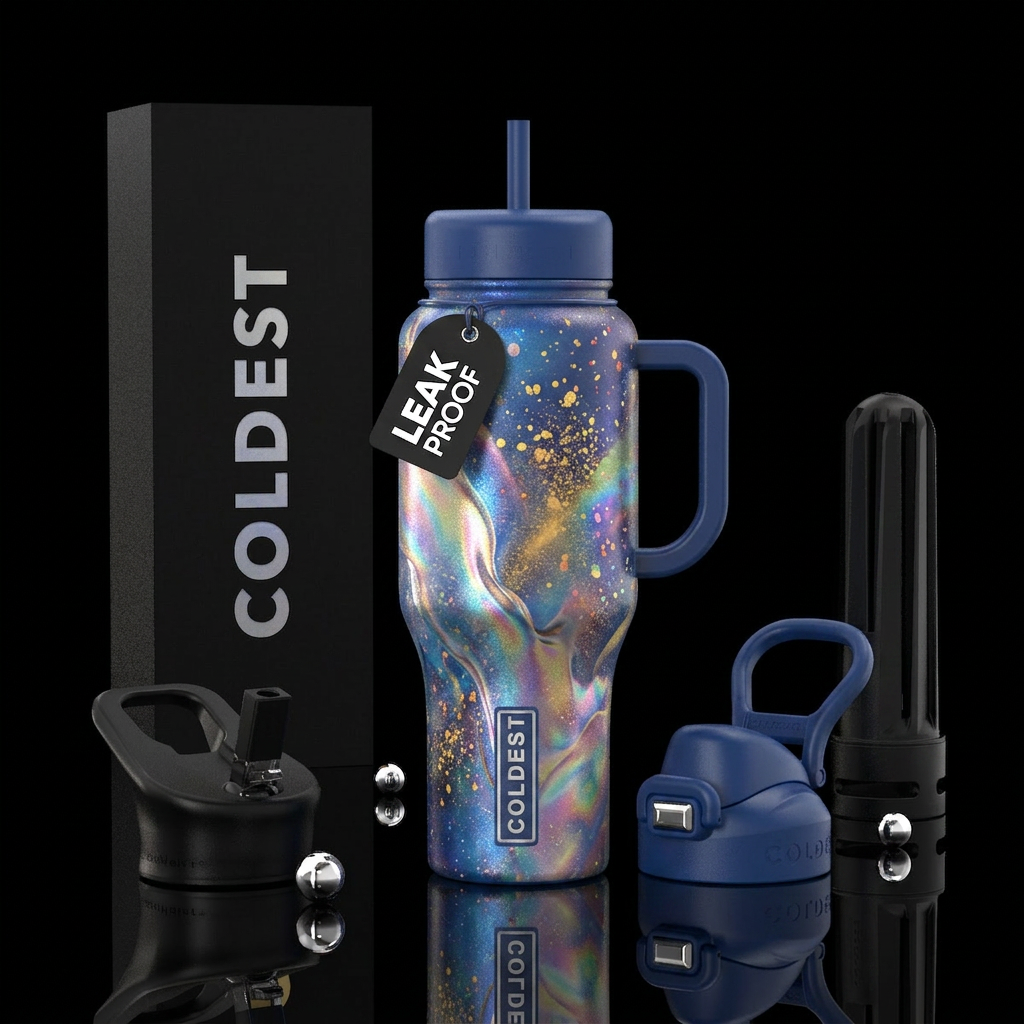 Spilled joy water bottle design