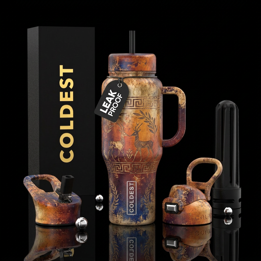 Greek pottery water bottle design