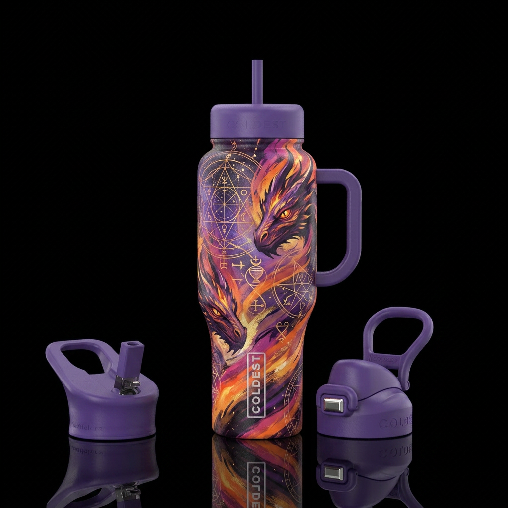 Fierce Dragon water bottle design