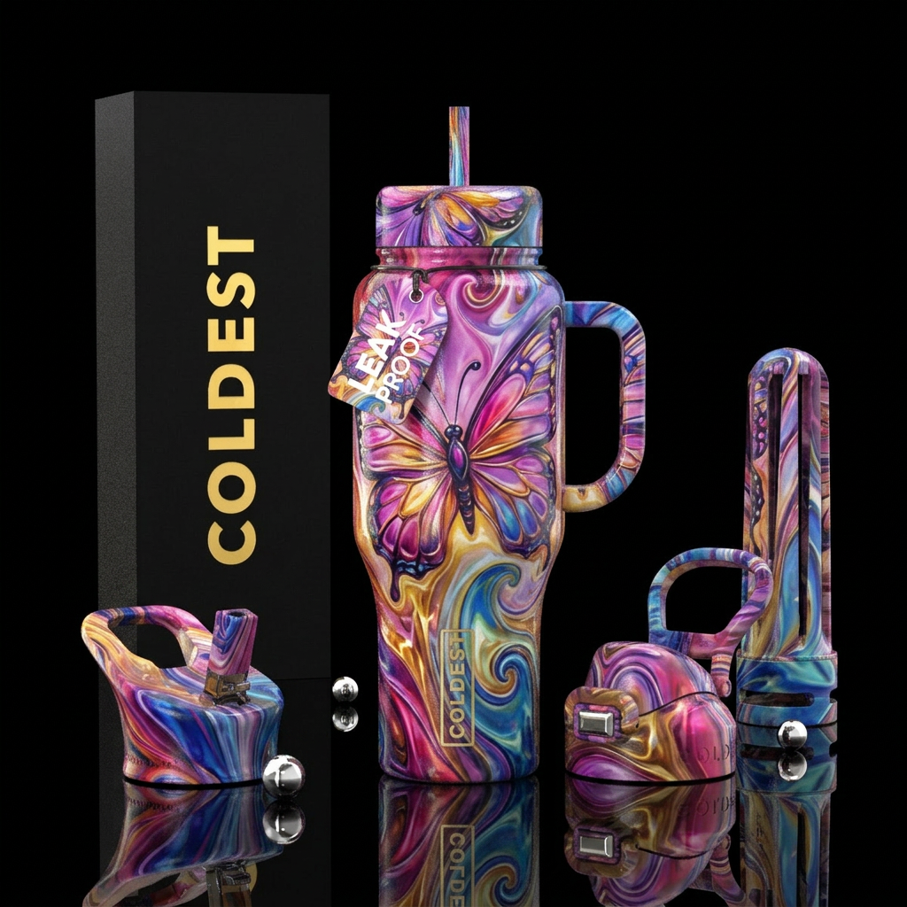 How the butter flies water bottle design