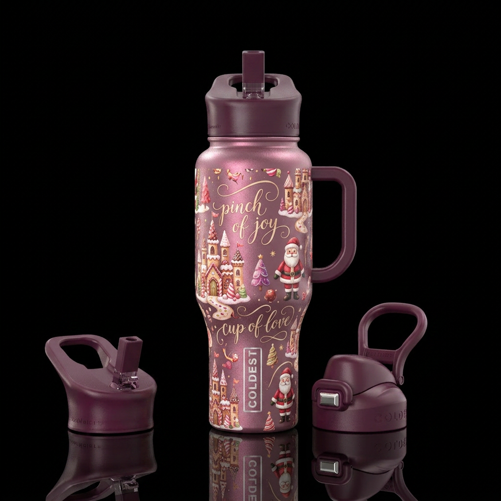Christmas Recipe water bottle design