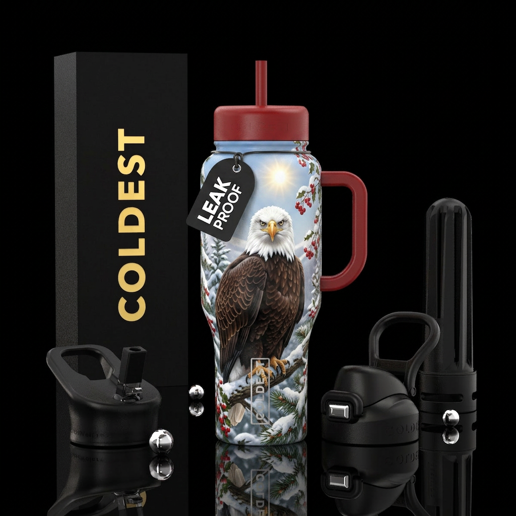 Great Bald Eagle water bottle design
