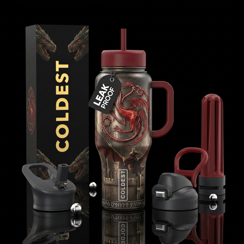 Dragons Rule water bottle design