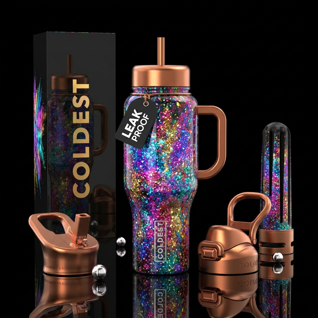 Wildly Gilltered water bottle design