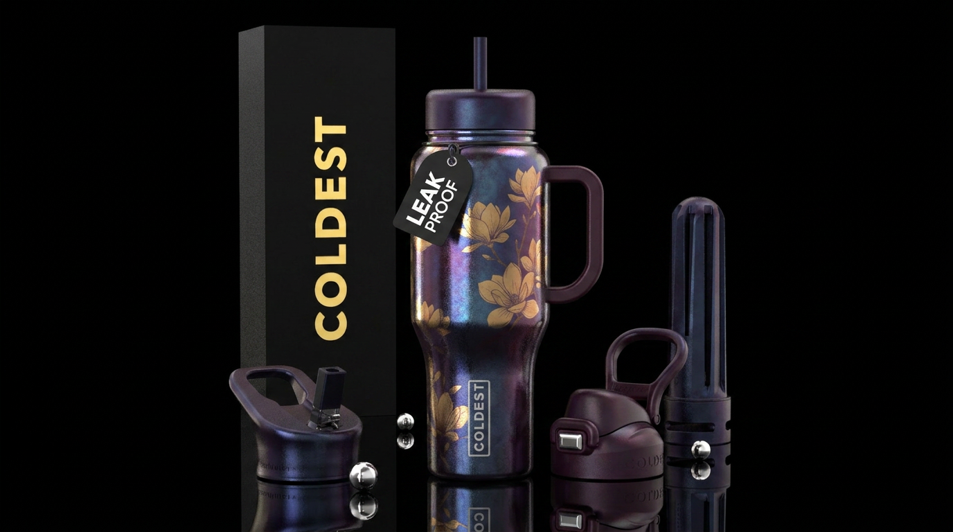 Magnolias water bottle design