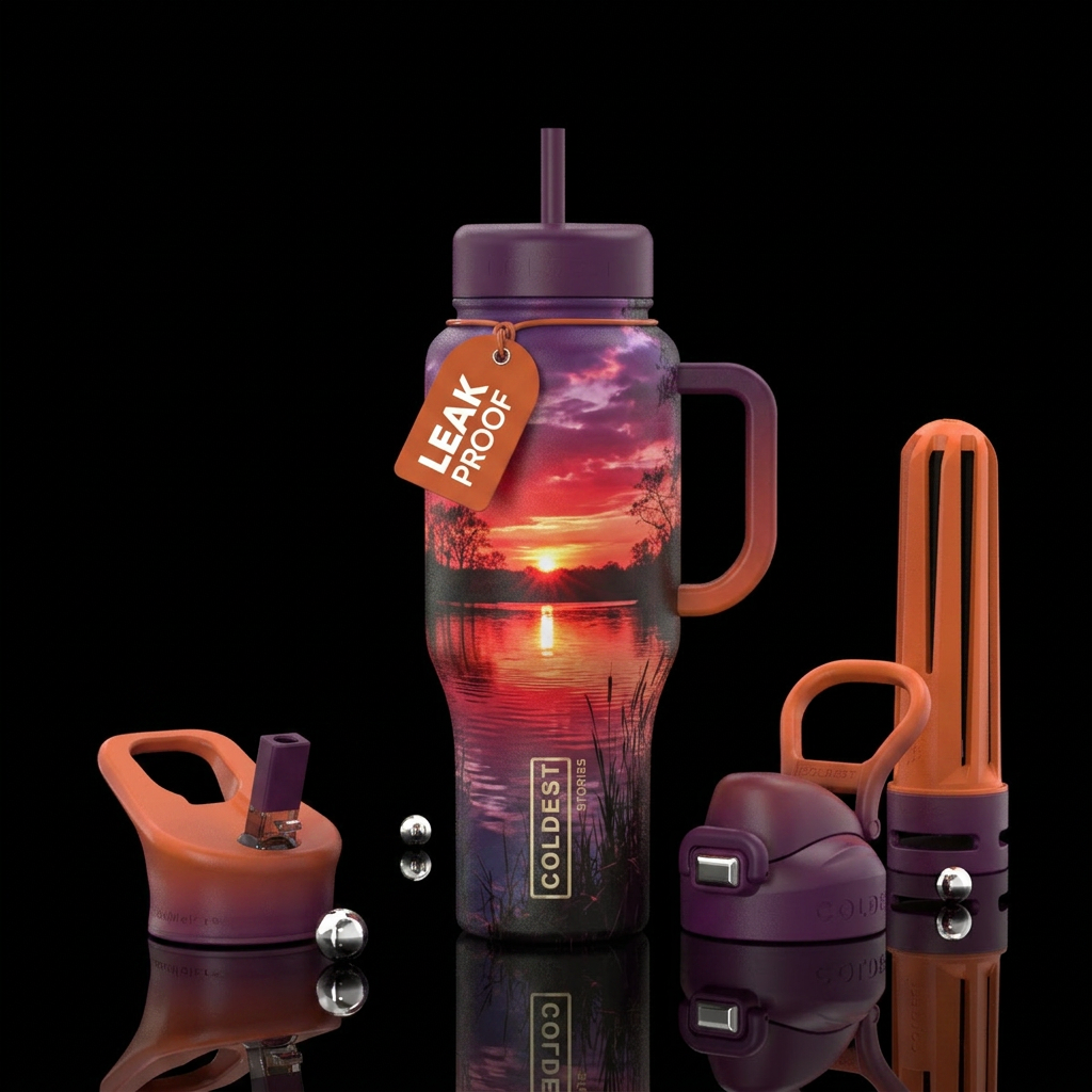 Sunset water bottle design