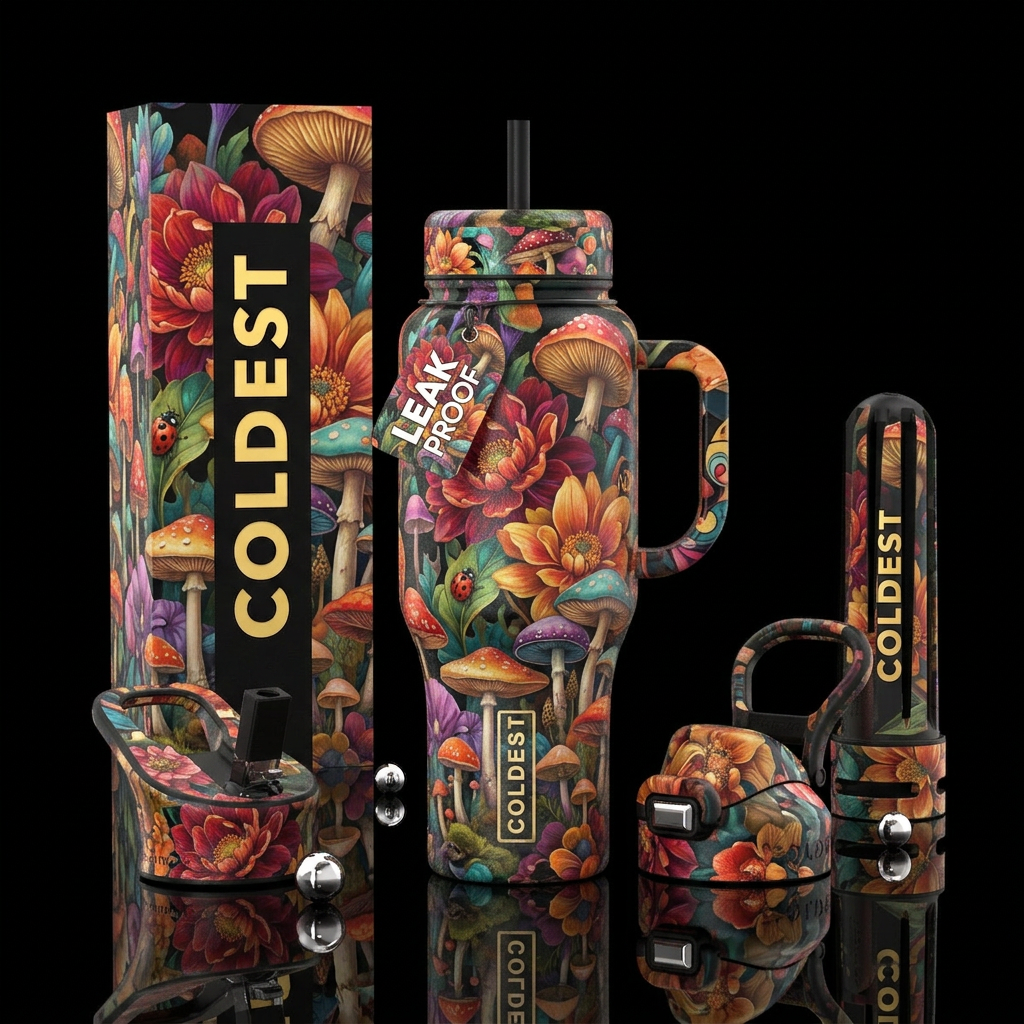 Fall Boho Vibes, water bottle design