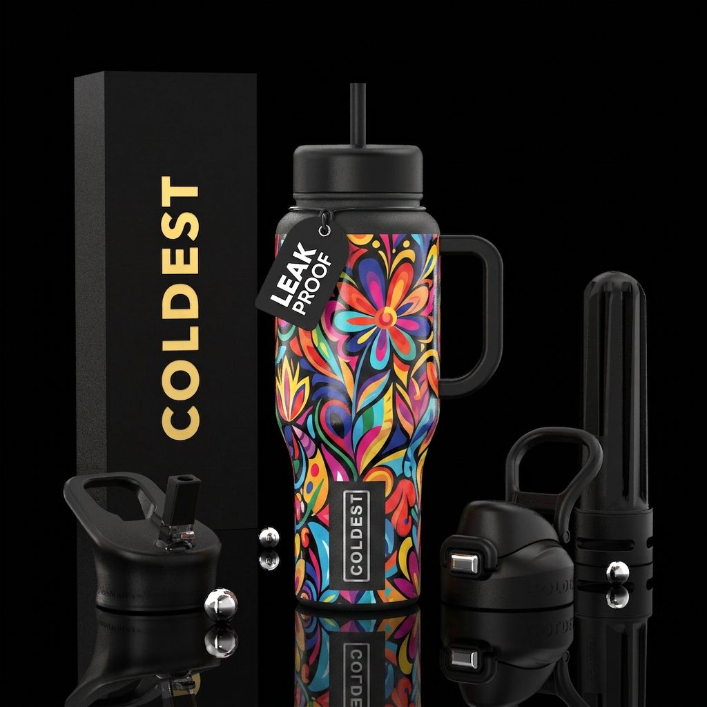 Blooming Bonita water bottle design