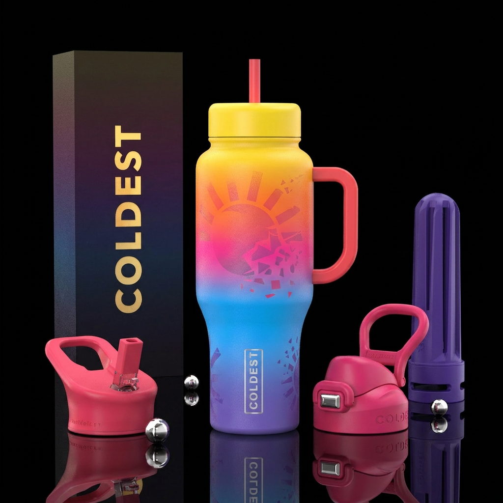 Bold Summer water bottle design
