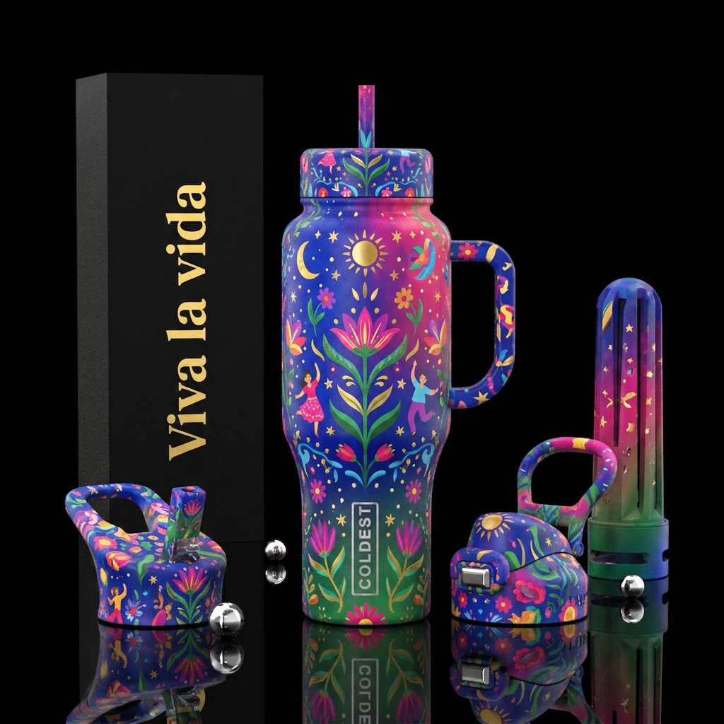 Viva La Vida water bottle design