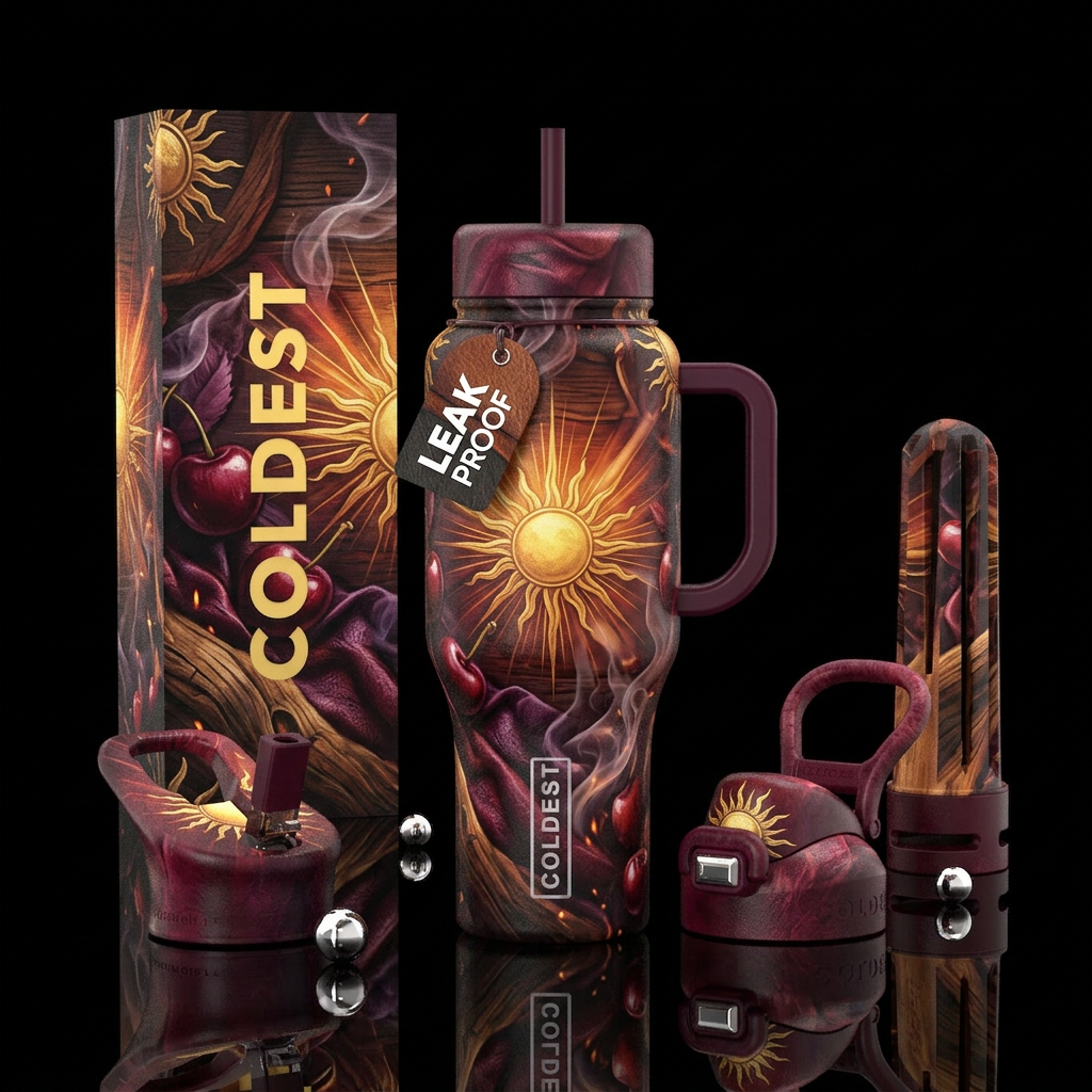 Sunny Woods water bottle design