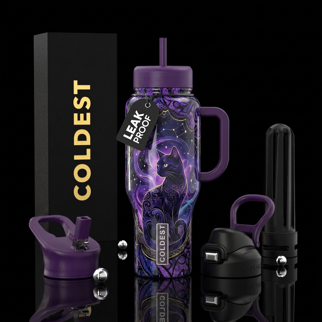 Magic and Midnight Lace water bottle design