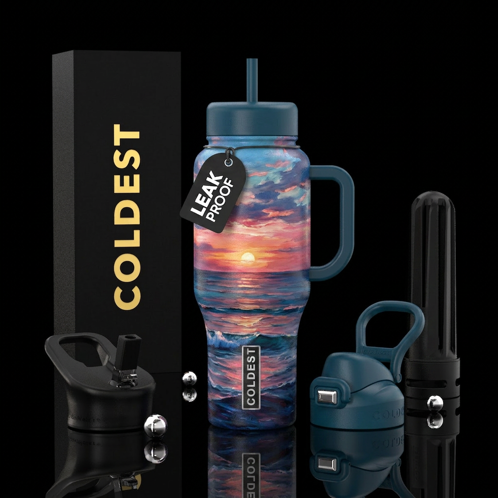 Ocean Sunset water bottle design