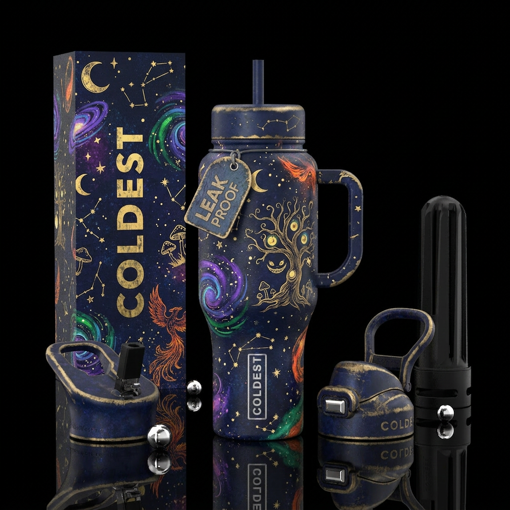 Wonderland water bottle design