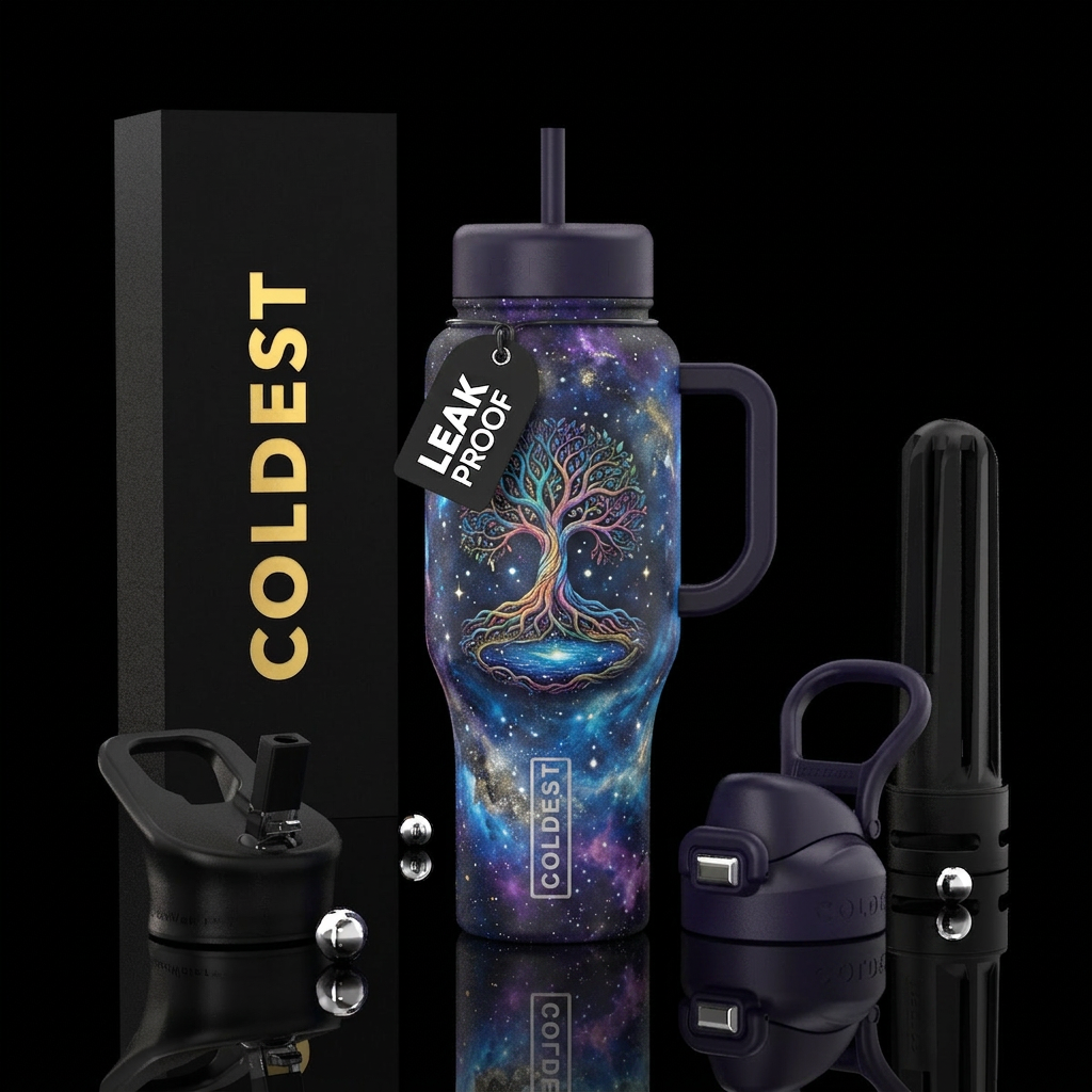 Celestial Tree of Life water bottle design