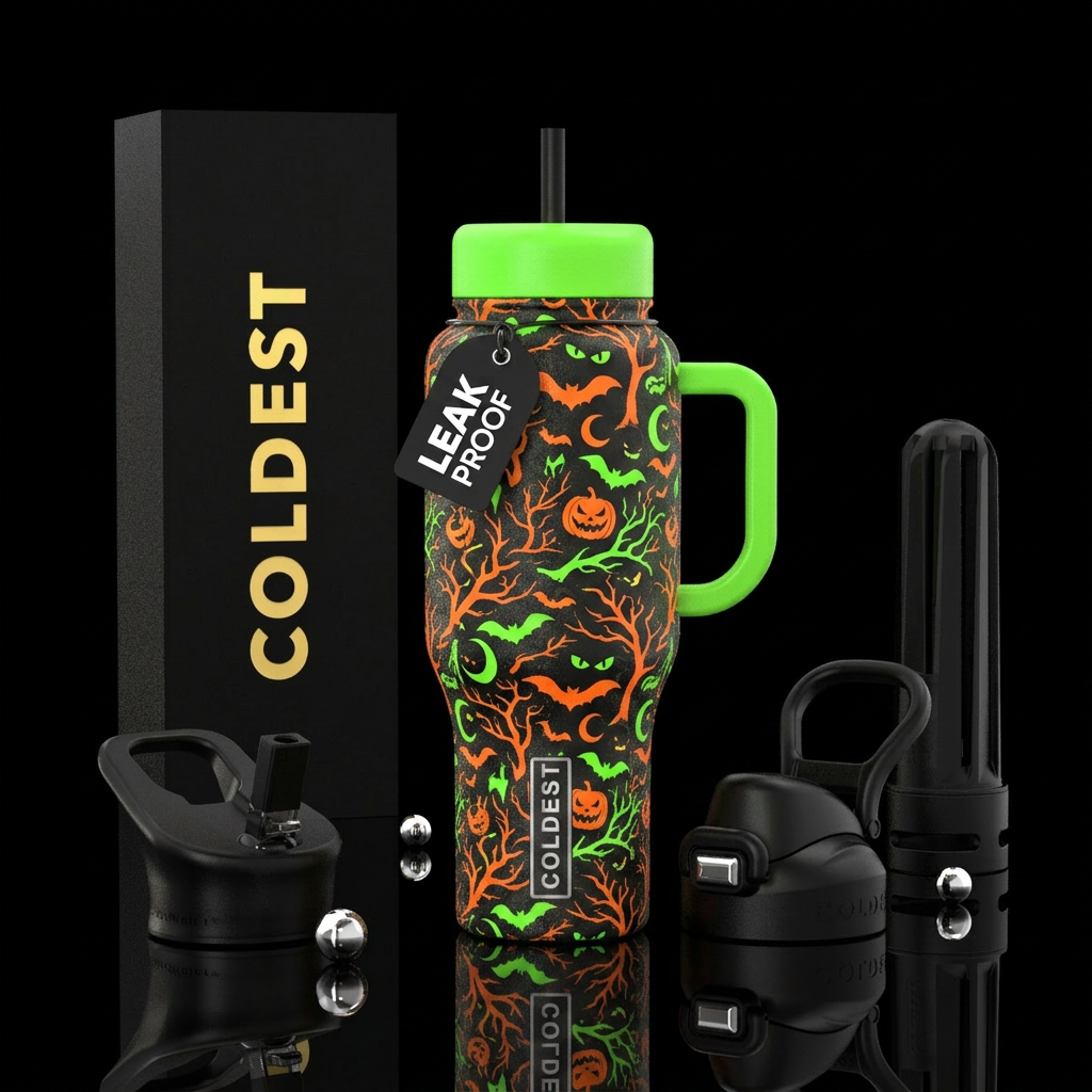 Moonlight mischief water bottle design