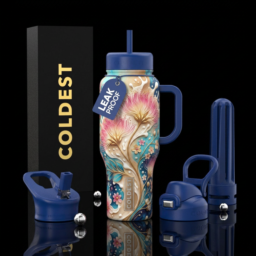 Floral Dreams water bottle design