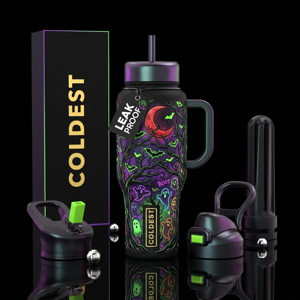 Spooky Boo water bottle design