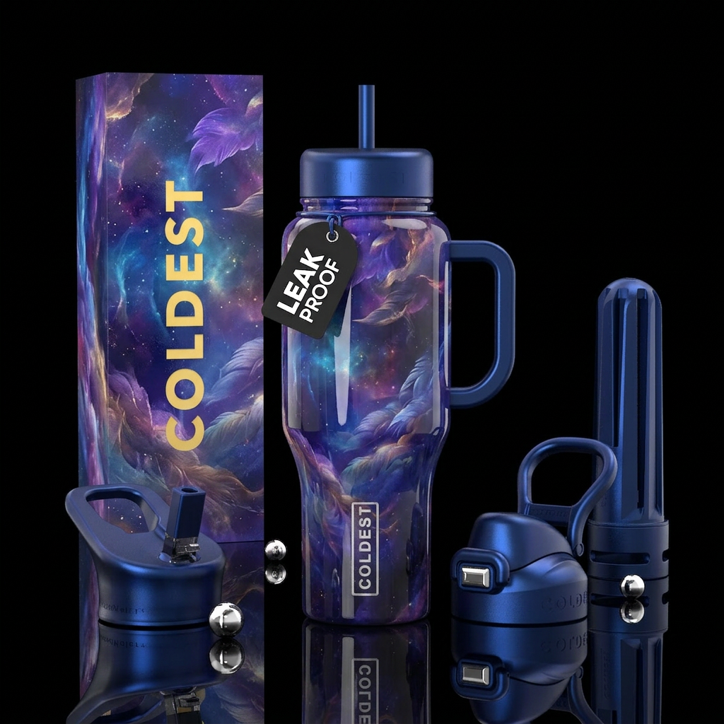 Celestial Clouds water bottle design