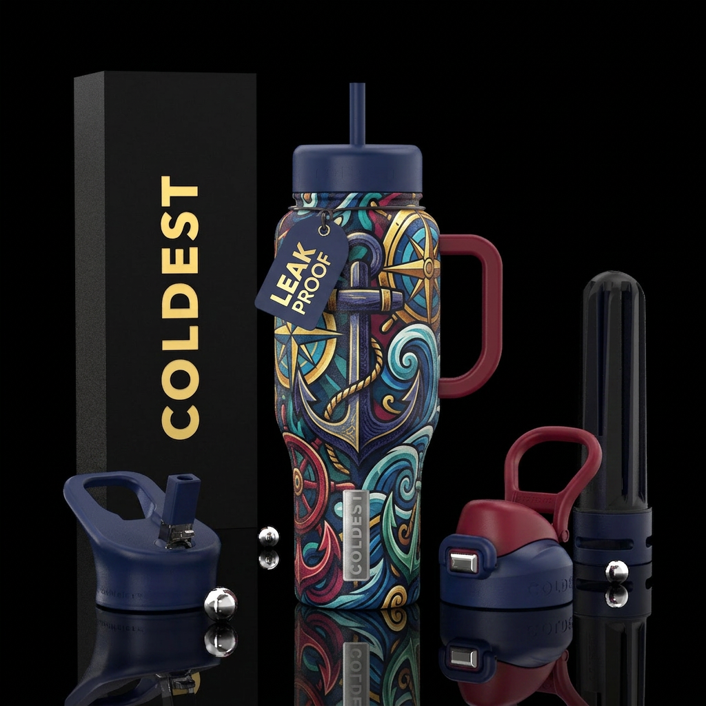 Anchors away water bottle design