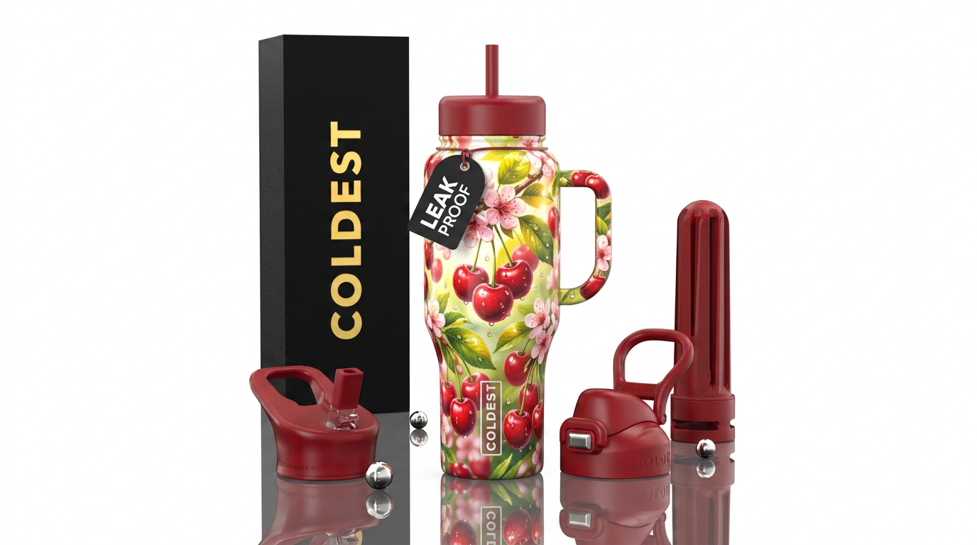 Cherry Bombshell water bottle design