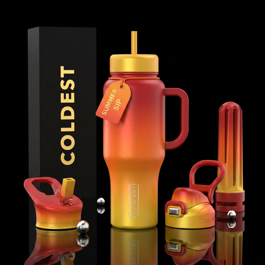 Tequila Sunrise water bottle design