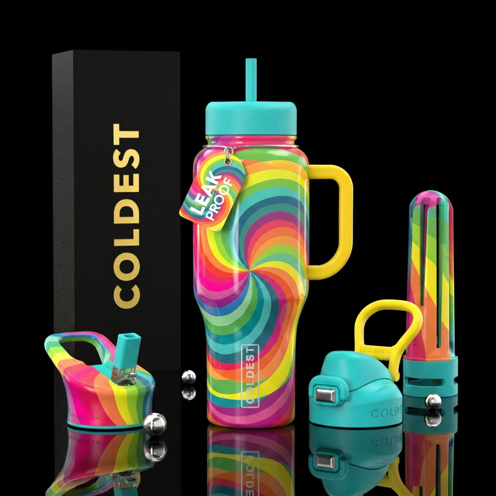 Spinner water bottle design